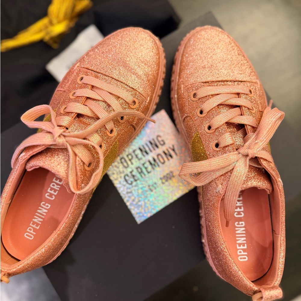 Opening Ceremony Women's La Cienega Glitter Metallica low top sneaker.